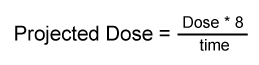 Projected Dose Equation