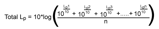 Equation for Measuring Total Sound Pressure Level